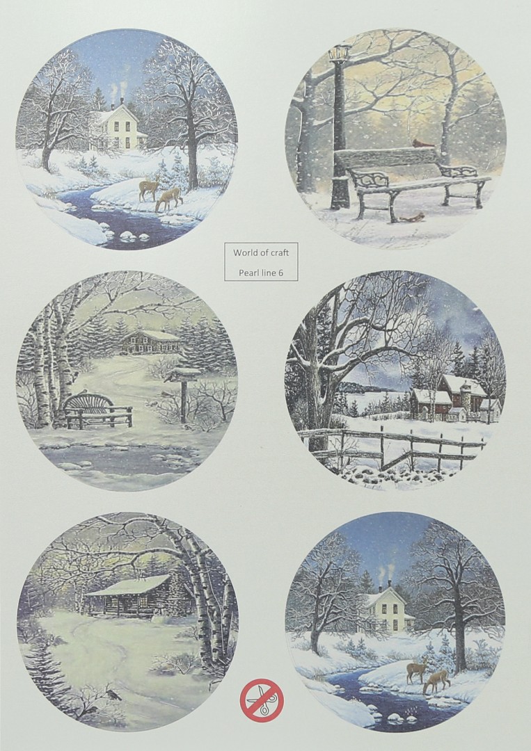 WOC Scenery parelmoer winter landscapes 1 - Round