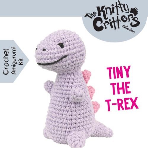 Crochet Kit - Pouch Pals - Tiny The T-Rex Crochet Kit - Pouch Pals - Tiny The T-Rex