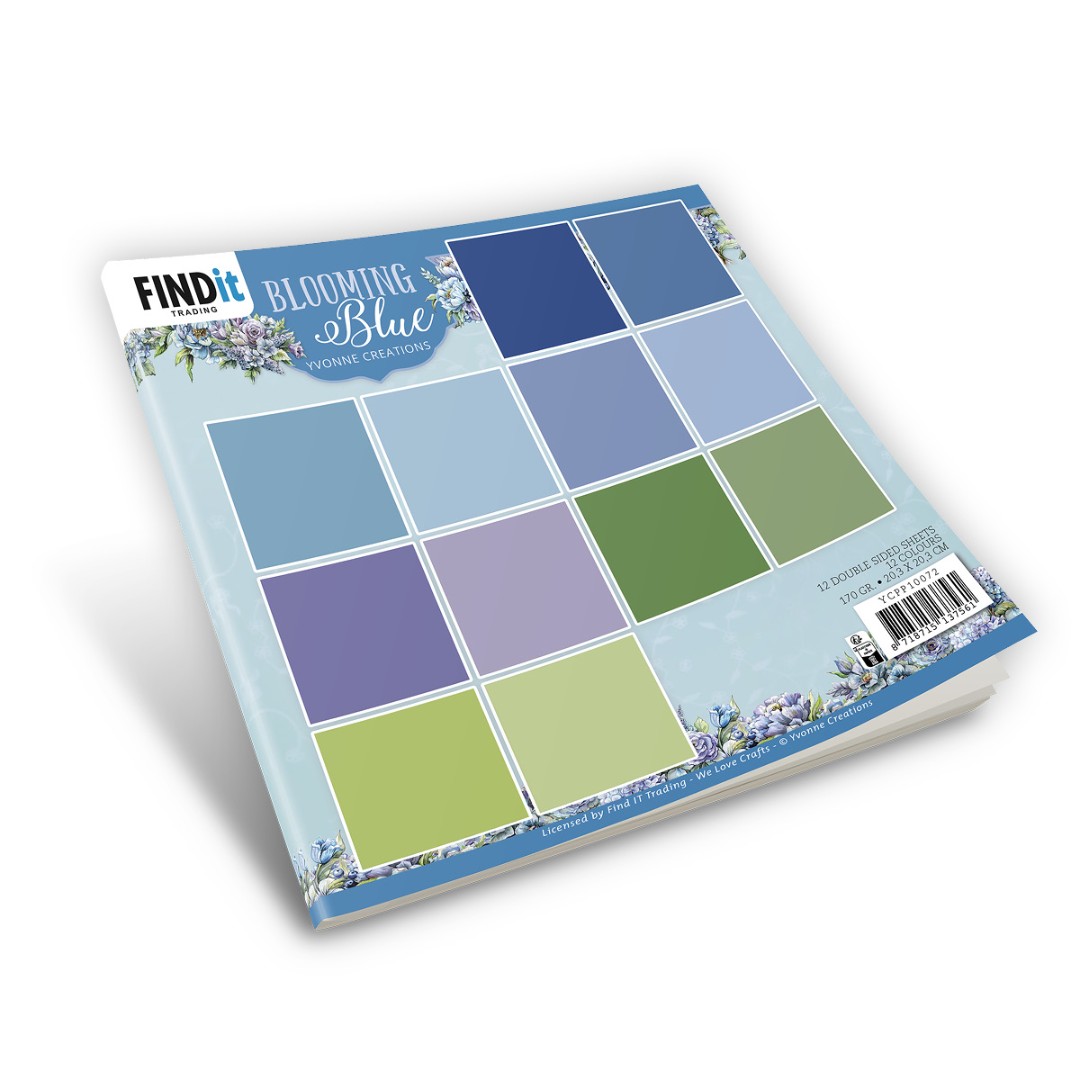 Paperpack - Yvonne Creations - Blooming Blue - Solid Colours Paperpack - Yvonne Creations - Blooming Blue - Solid Colours
