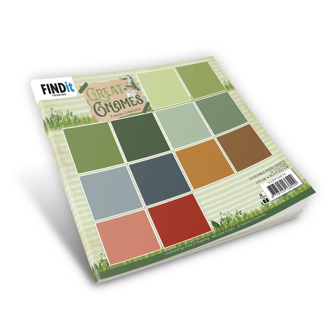 Paperpack - Yvonne Creations - Great Gnomes - Solid Colours Paperpack - Yvonne Creations - Great Gnomes - Solid Colours