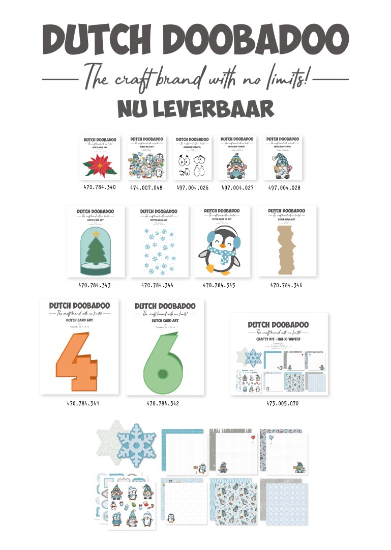 Rubber Stamp - DDBD - Hallo Winter - Ogen 4 pcs