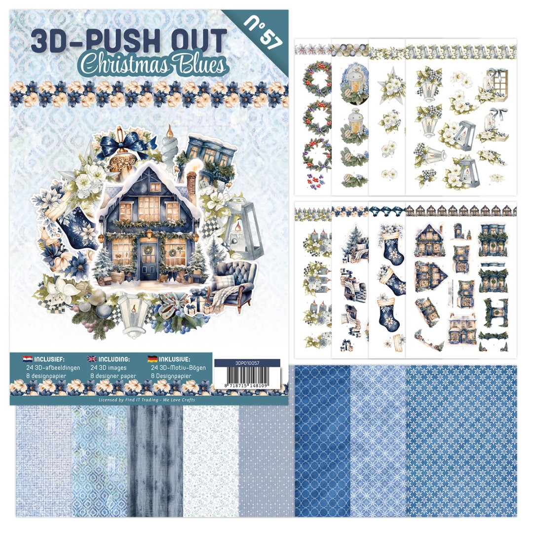 3D Push-Out Book 57 - Christmas Blues 3D Push-Out Book 57 - Christmas Blues