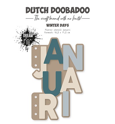 Planner stencil - DDBD - Januari - A5 Planner stencil - DDBD - Januari - A5