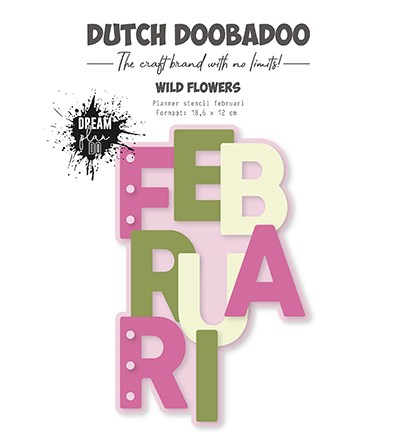 Planner stencil - DDBD - Februari- A5 Planner stencil - DDBD - Februari- A5