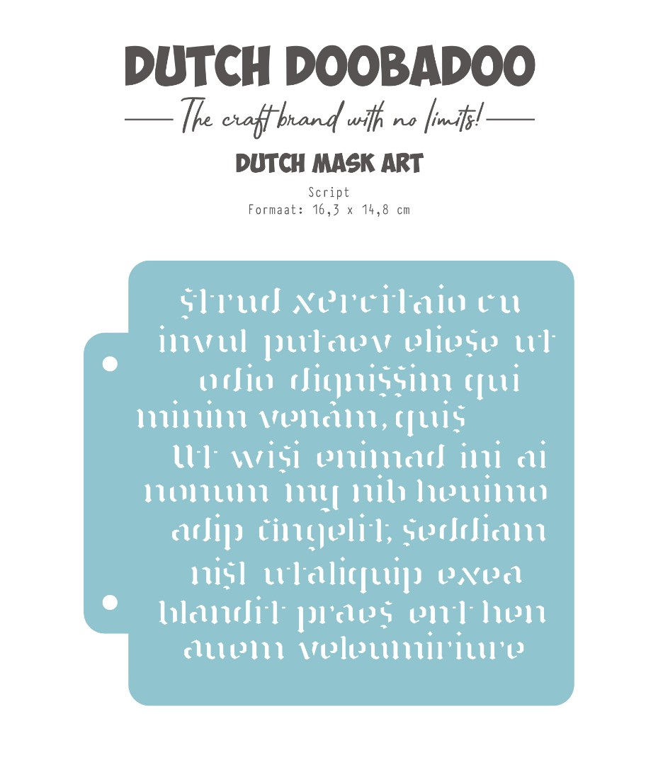 Dutch Mask Art - DDBD - Script 163x148 Dutch Mask Art - DDBD - Script 163x148