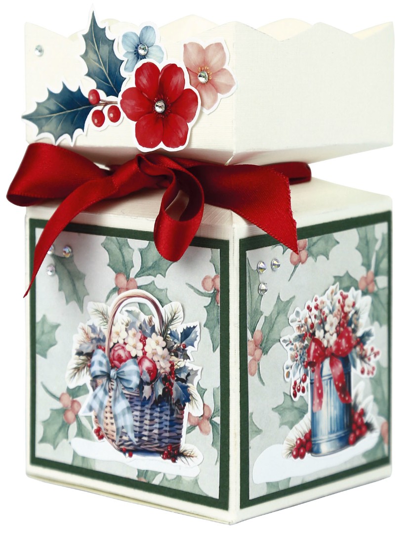 3D Pushout Sheet - Berries Beauties - Frosted Florals - Vase