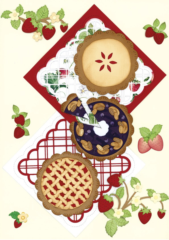 Dies - Berries Beauties - Sweet Strawberries - Strawberry Pie
