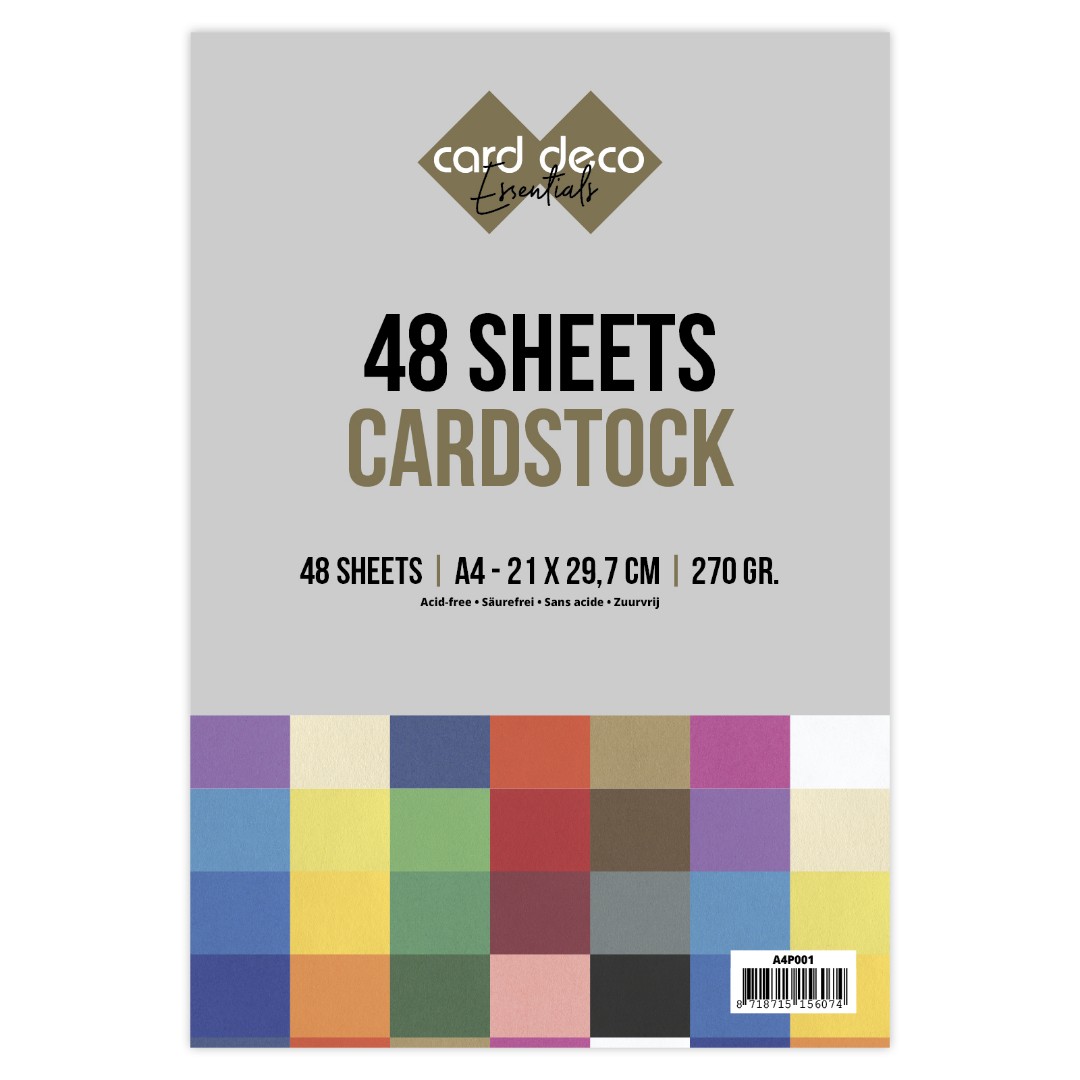Jumbo glad kartonpakket - Card Deco - A4 - 48 Sheets Jumbo glad kartonpakket - Card Deco - A4 - 48 Sheets