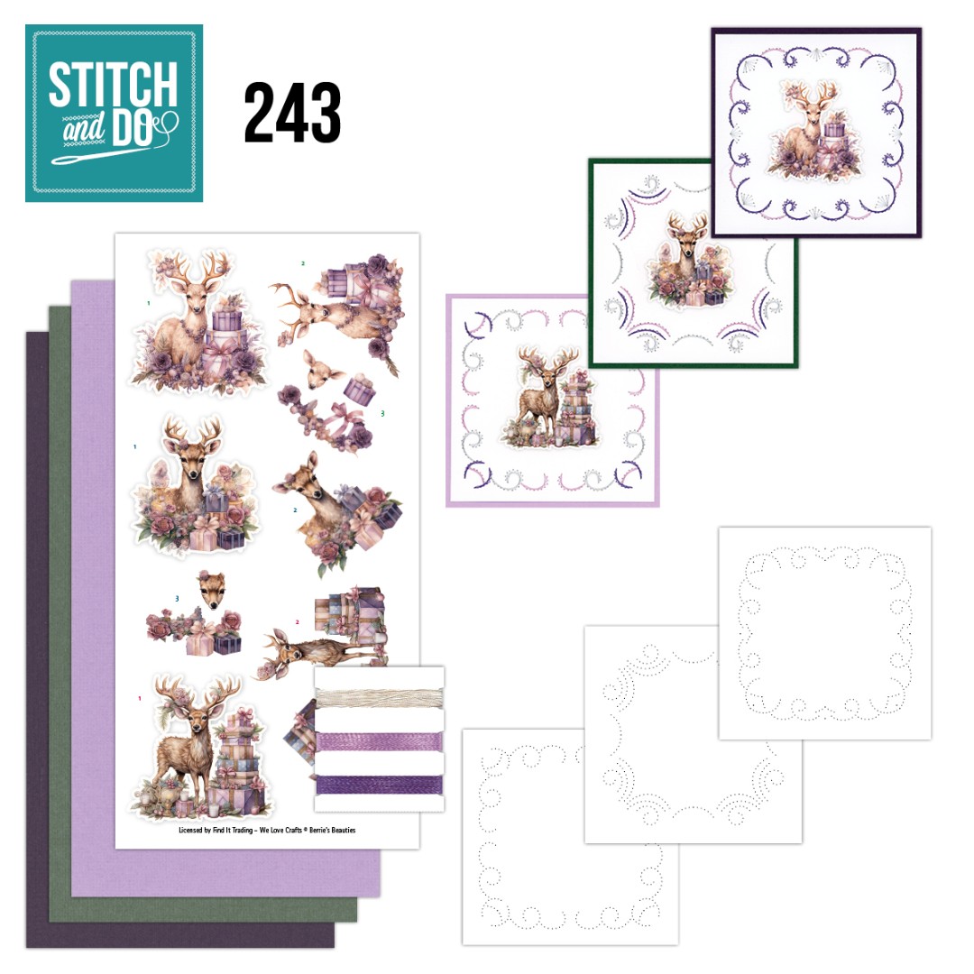 Stitch and Do 243 - Berries Beauties - Pastel Purple Christmas