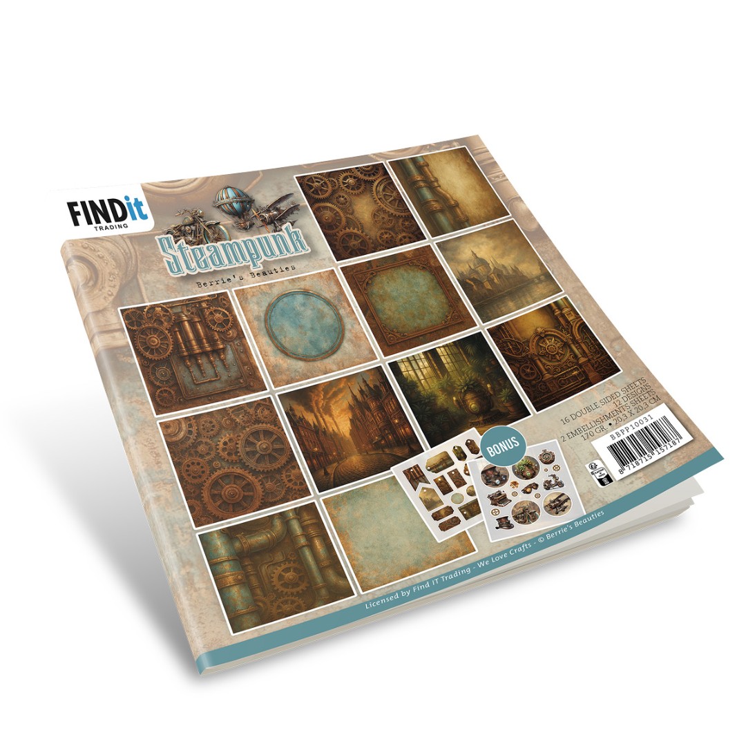 Paperpack - Berries Beauties - Steampunk 20 x 20 cm Paperpack - Berries Beauties - Steampunk 20 x 20 cm