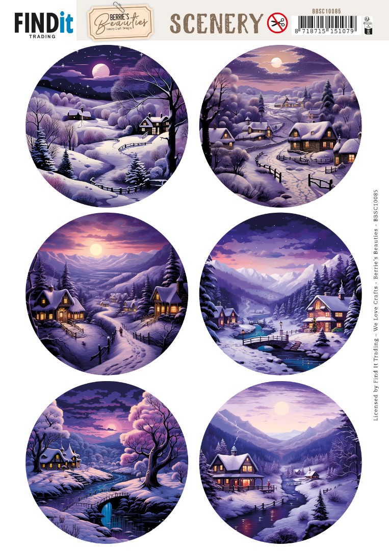 Scenery Push out - Berries Beauties - Purple Village - Round