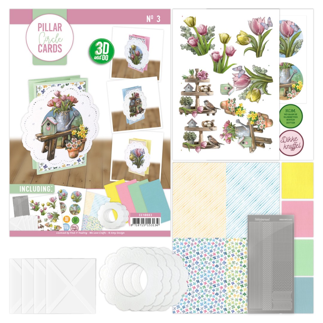 Pillar Circle Cards wit 3 - Spring Landscapes Pillar Circle Cards wit 3 - Spring Landscapes
