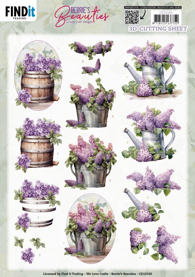 3D Cutting Sheet - Berries Beauties - Lovely Watercan 3D Cutting Sheet - Berries Beauties - Lovely Watercan