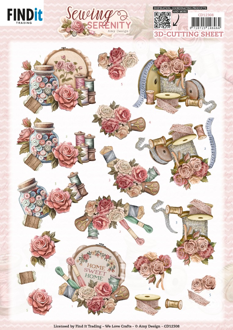 3D Cutting Sheet - Amy Design - Sewing Serenity - Stitching 3D Cutting Sheet - Amy Design - Sewing Serenity - Stitching