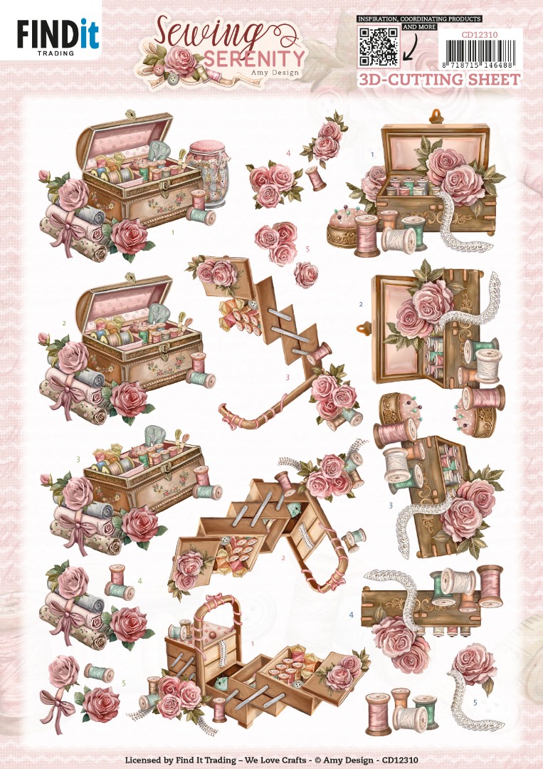3D Cutting Sheet - Amy Design - Sewing Serenity - Sewing Box 3D Cutting Sheet - Amy Design - Sewing Serenity - Sewing Box
