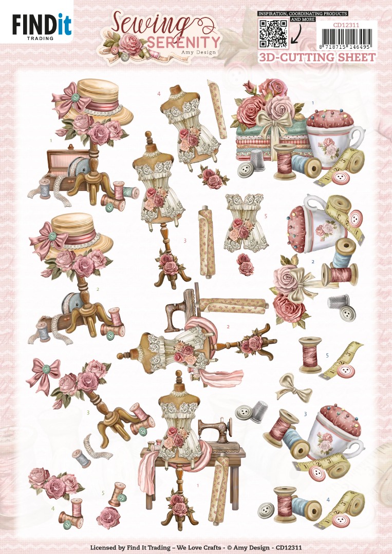 3D Cutting Sheet - Amy Design - Sewing Serenity - Mannequin 3D Cutting Sheet - Amy Design - Sewing Serenity - Mannequin