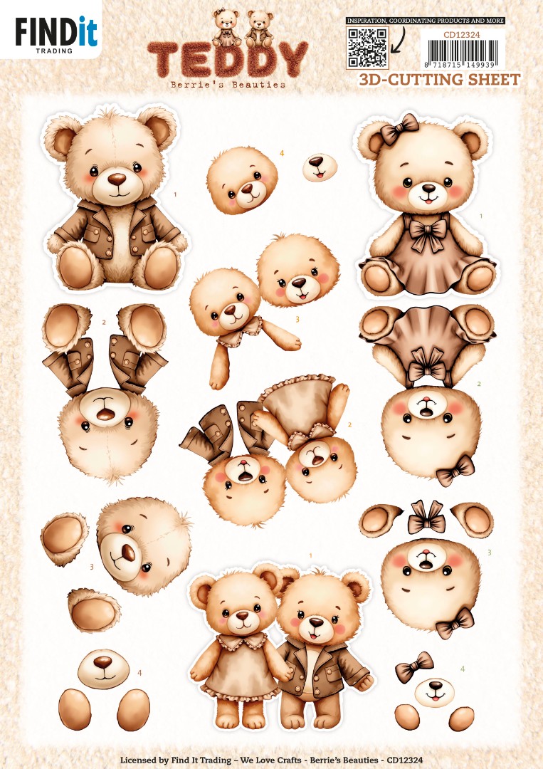 3D Cutting Sheet - Berries Beauties - Teddy - Together