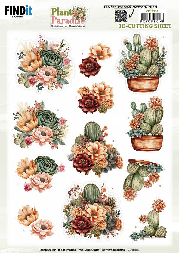 3D Cutting Sheet - Berries Beauties - Plant Paradise - Cactus Harmony 3D Cutting Sheet - Berries Beauties - Plant Paradise - Cactus Harmony