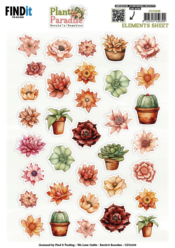 Cutting Sheet - Berries Beauties - Plant Paradise - Small Elements Cutting Sheet - Berries Beauties - Plant Paradise - Small Elements
