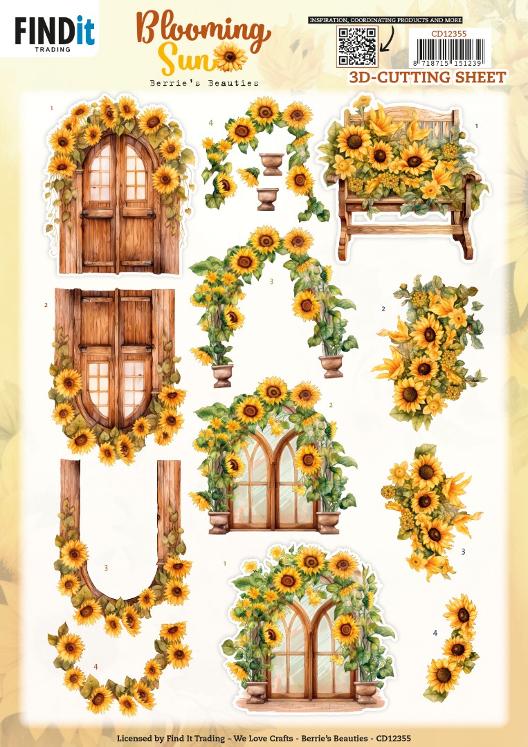 3D Cutting Sheet - Berries Beauties - Blooming sun - Rustic Sunlight 3D Cutting Sheet - Berries Beauties - Blooming sun - Rustic Sunlight