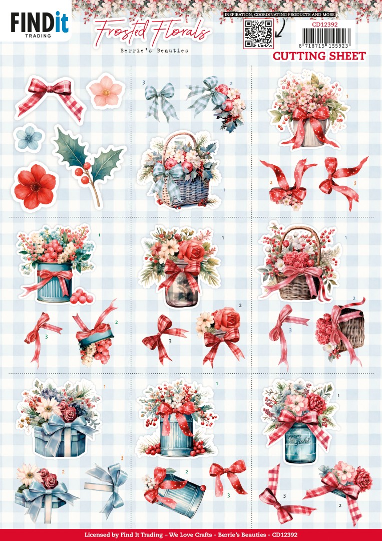 3D Cutting Sheet - Berries Beauties - Frosted Florals - Mini