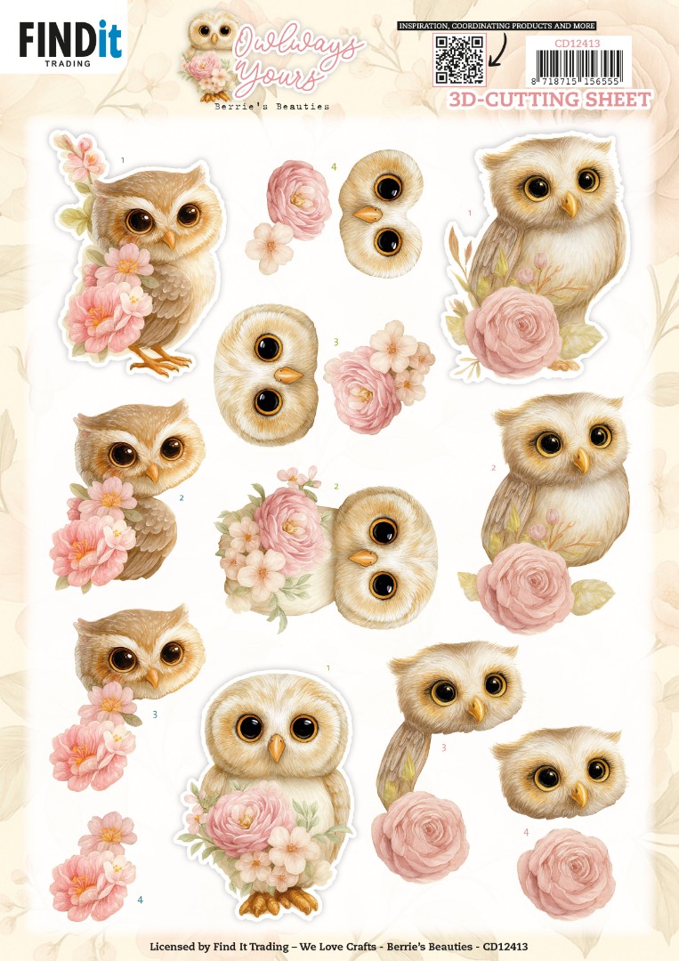 3D Cutting Sheet - Berries Beauties - Owlways Yours - Blossom
