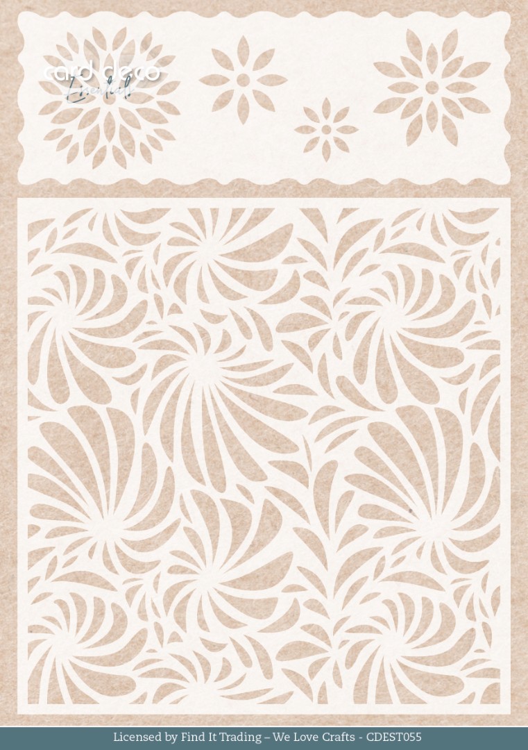 Stencil - Card Deco Essentials - Purple Blossom - Flowers - A5 Stencil - Card Deco Essentials - Purple Blossom - Flowers - A5