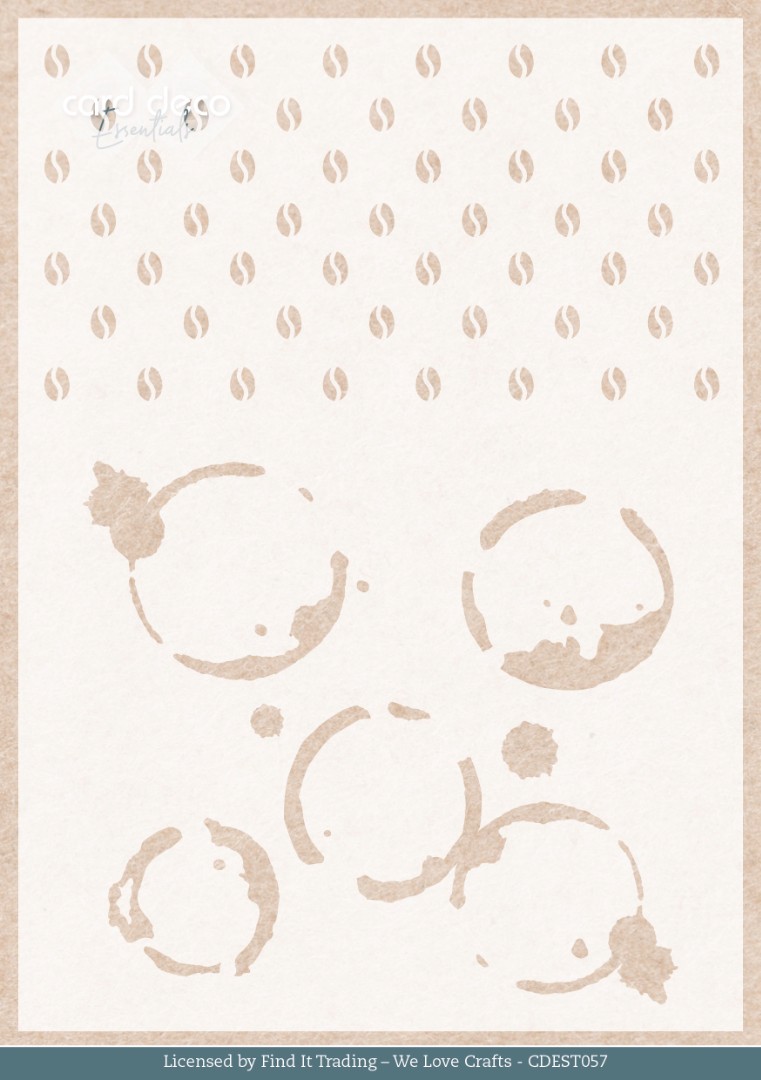 Stencil - Card Deco Essentials - Coffee Spots - A5 Stencil - Card Deco Essentials - Coffee Spots - A5