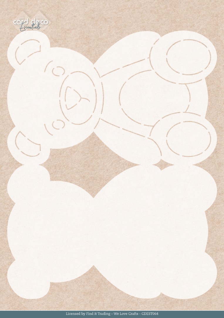 Stencil - Card Deco Essentials - Teddy - A4