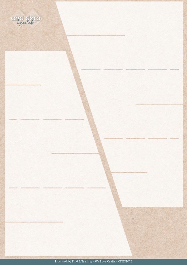 Stencil - Card Deco Essentials - Navy Elegance - Elegance Zigzag A4 Stencil - Card Deco Essentials - Navy Elegance - Elegance Zigzag A4