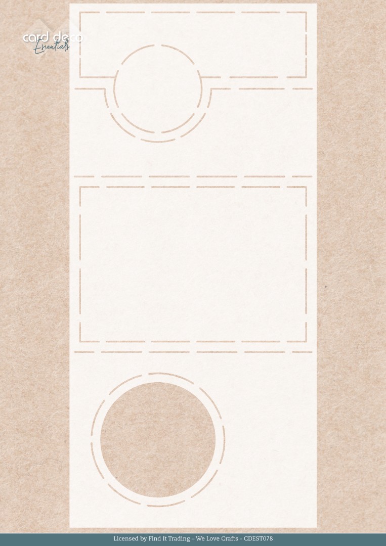 Stencil - Card Deco Essentials - Pastel Purple Christmas - Pastel Purple Card - A4