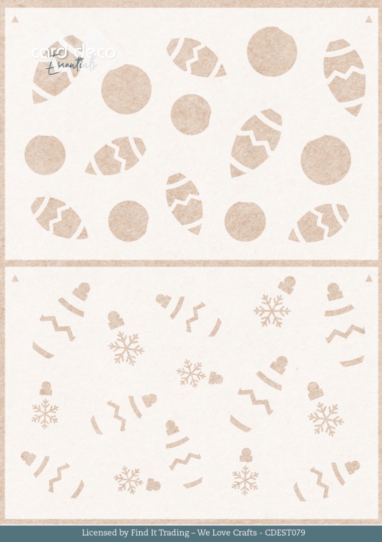 Stencil - Card Deco Essentials - Pastel Purple Christmas - Pastel Purple Bauble A5