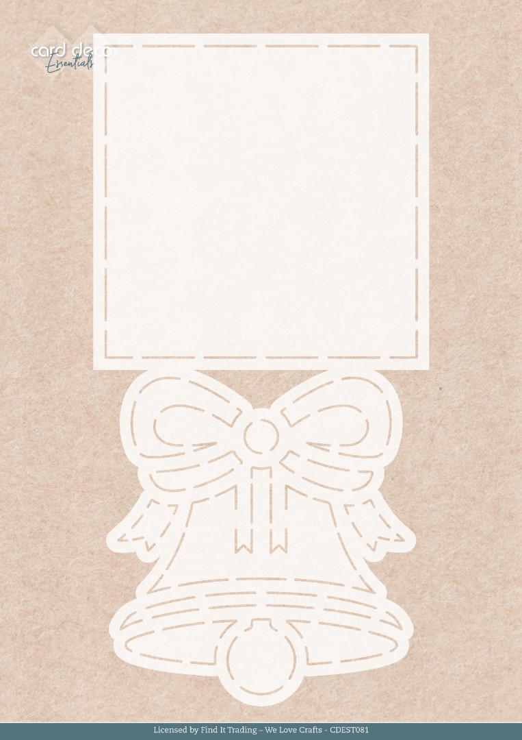 Stencil - Card Deco Essentials - Timeless Christmas - Timeless Bell Card A4