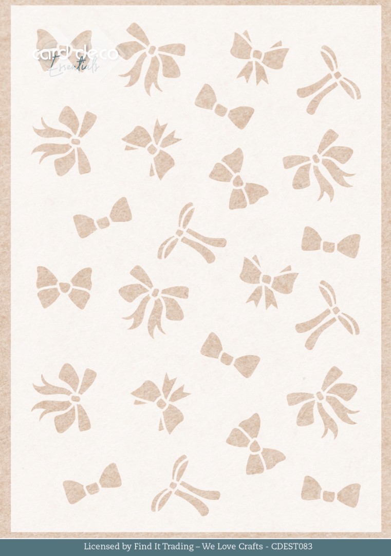 Stencil - Card Deco Essentials - Golden Whisper - Golden Bows A5