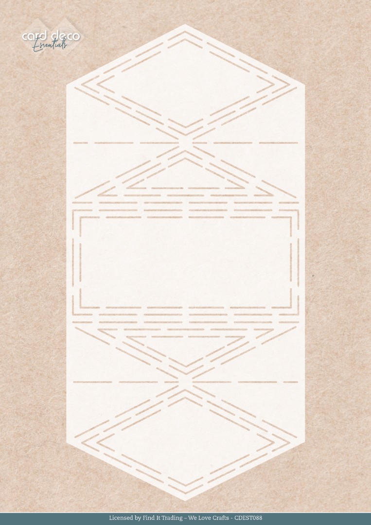 Stencil - Card Deco Essentials - Frosted Florals - Frosted Diamond Card - A4 Stencil - Card Deco Essentials - Frosted Florals - Frosted Diamond Card - A4