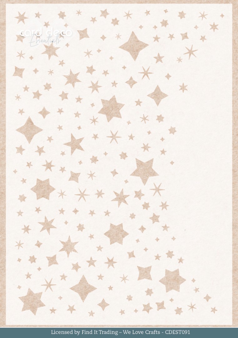 Stencil - Card Deco Essentials - Cosy WInter - Cosy Stars - A5