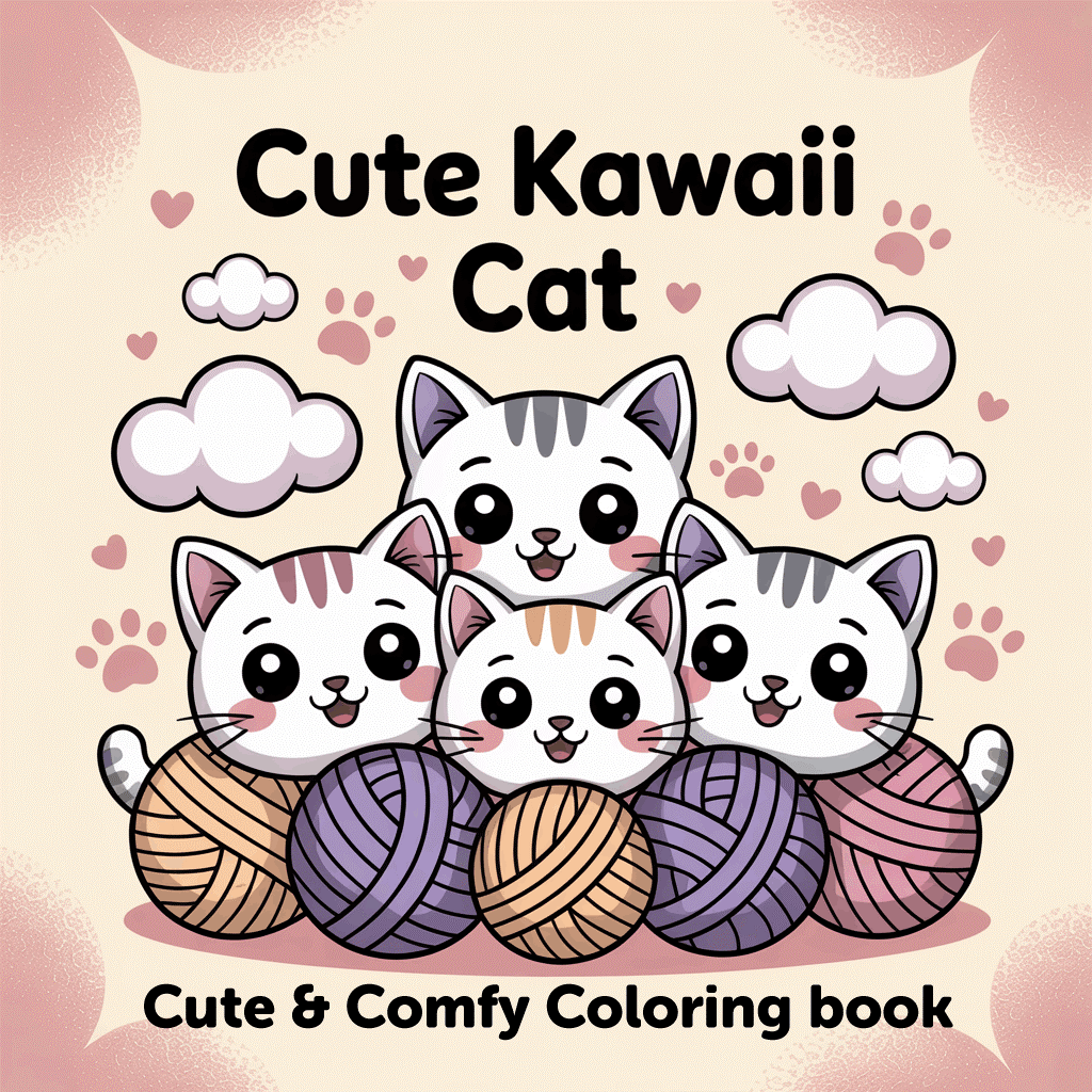 Findit Color - Coloring Book - Cute Kawaii Cat Findit Color - Coloring Book - Cute Kawaii Cat