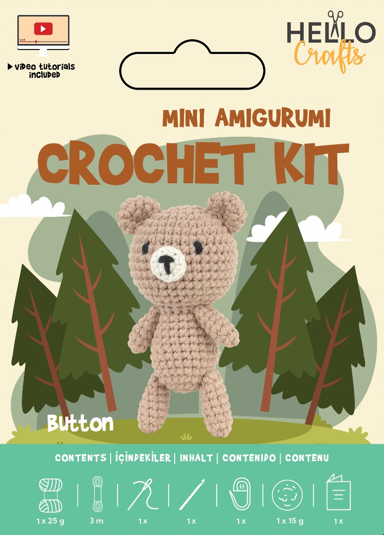 Knitty Critters - Easy Amigurumi Kit - Button Knitty Critters - Easy Amigurumi Kit - Button