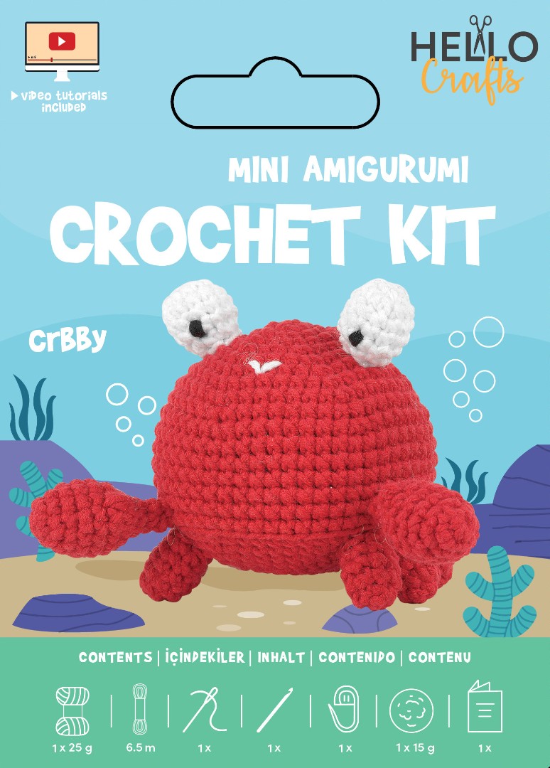 Knitty Critters - Easy Amigurumi Kit - Crabby Knitty Critters - Easy Amigurumi Kit - Crabby