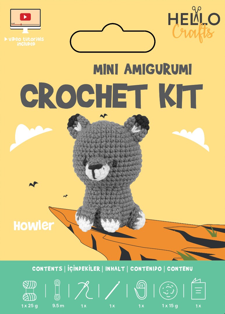 Knitty Critters - Easy Amigurumi Kit - Howler Knitty Critters - Easy Amigurumi Kit - Howler