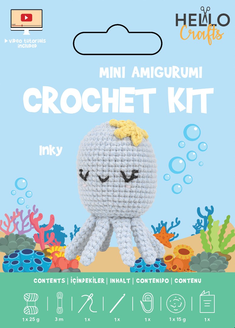 Knitty Critters - Easy Amigurumi Kit - Inky Knitty Critters - Easy Amigurumi Kit - Inky