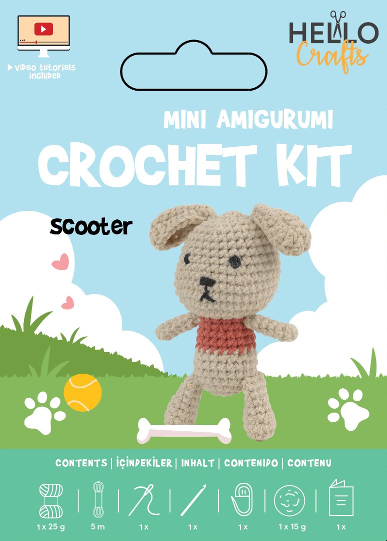 Knitty Critters - Easy Amigurumi Kit - Scooter Knitty Critters - Easy Amigurumi Kit - Scooter