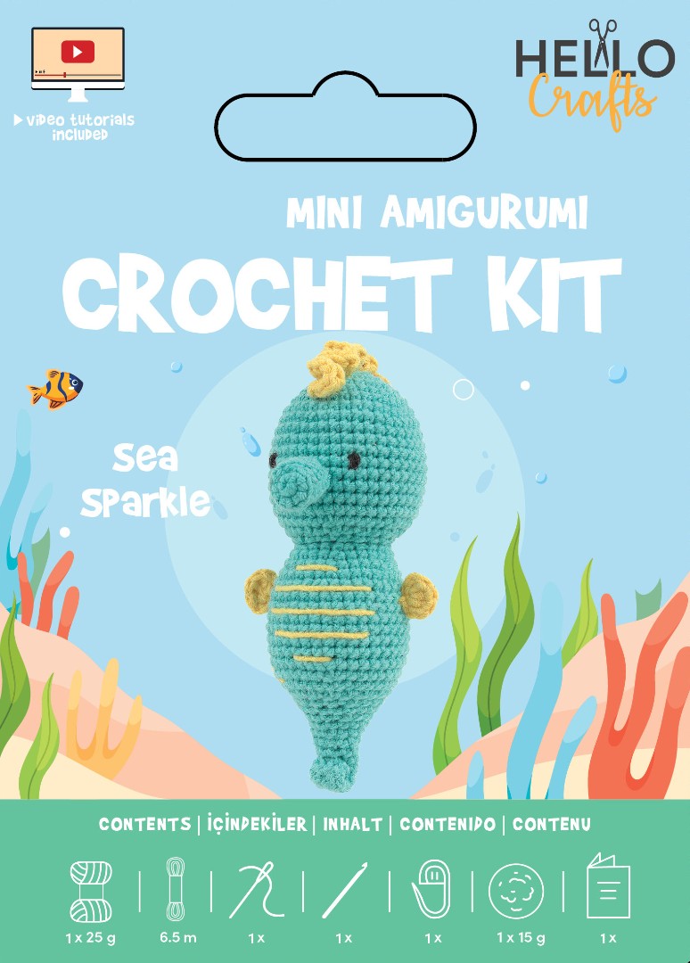 Knitty Critters - Easy Amigurumi Kit - Sea Sparkle Knitty Critters - Easy Amigurumi Kit - Sea Sparkle