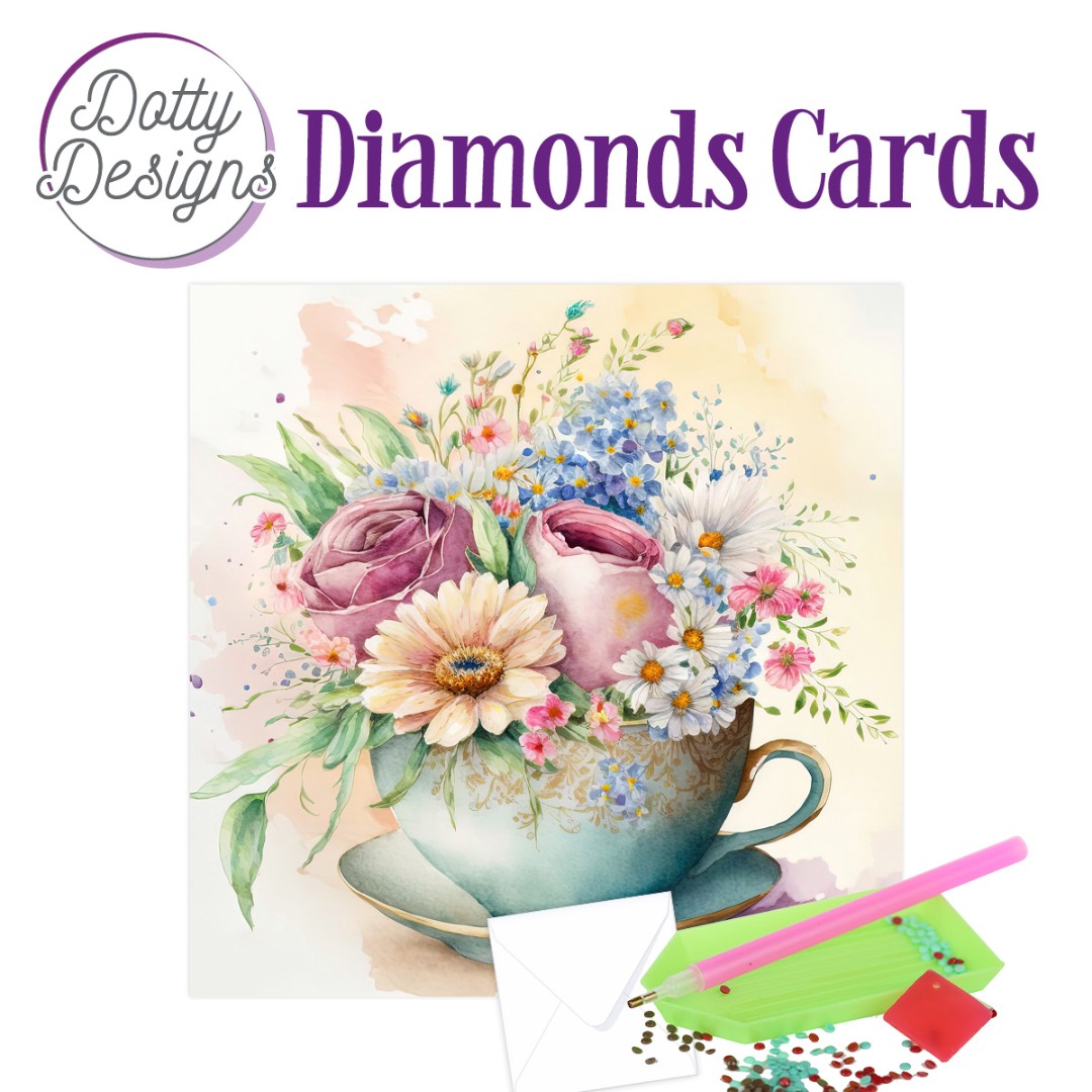 Doty Designs Diamond Cards - Cup of Blooms 1 Doty Designs Diamond Cards - Cup of Blooms 1