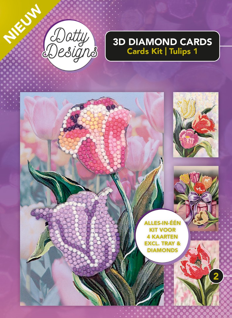 Dotty Designs Diamond 3D Cards Kit 02 Tulips (1) Dotty Designs Diamond 3D Cards Kit 02 Tulips (1)