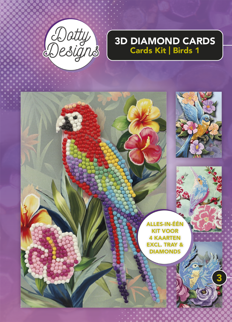 Dotty Designs Diamond 3D Cards Kit 03 Birds Dotty Designs Diamond 3D Cards Kit 03 Birds
