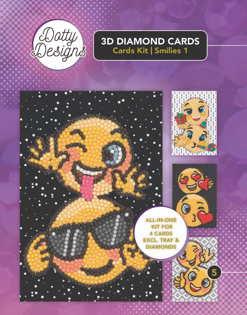 Dotty Designs Diamond 3D Cards Kit 05 - Smilies Dotty Designs Diamond 3D Cards Kit 05 - Smilies