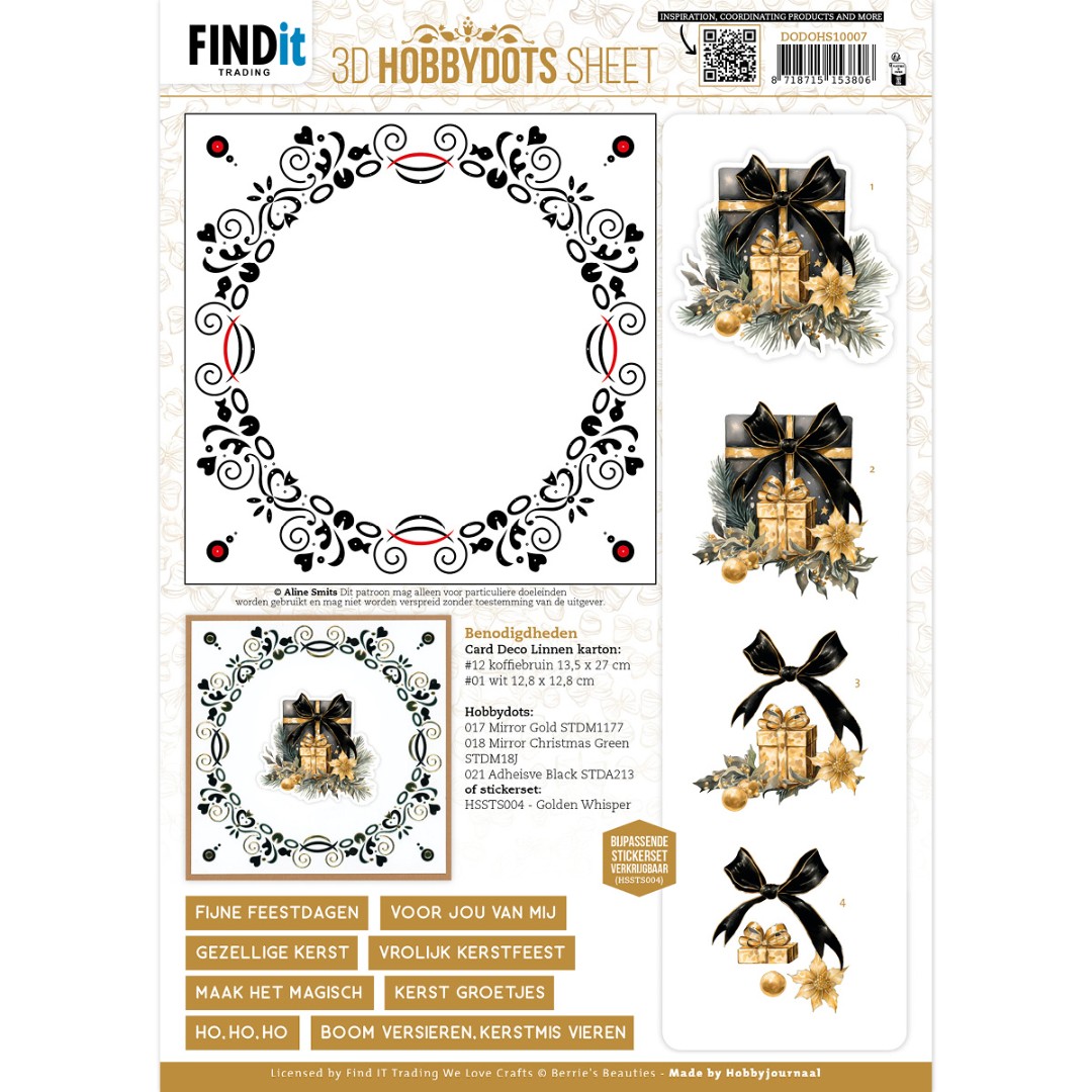 3D Hobbydots Sheet - Berries Beauties - Golden Whisper 1 3D Hobbydots Sheet - Berries Beauties - Golden Whisper 1