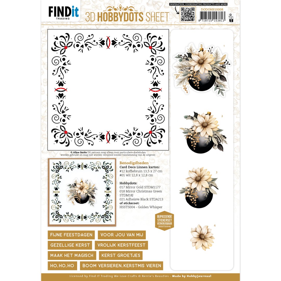 3D Hobbydots Sheet - Berries Beauties - Golden Whisper 2 3D Hobbydots Sheet - Berries Beauties - Golden Whisper 2