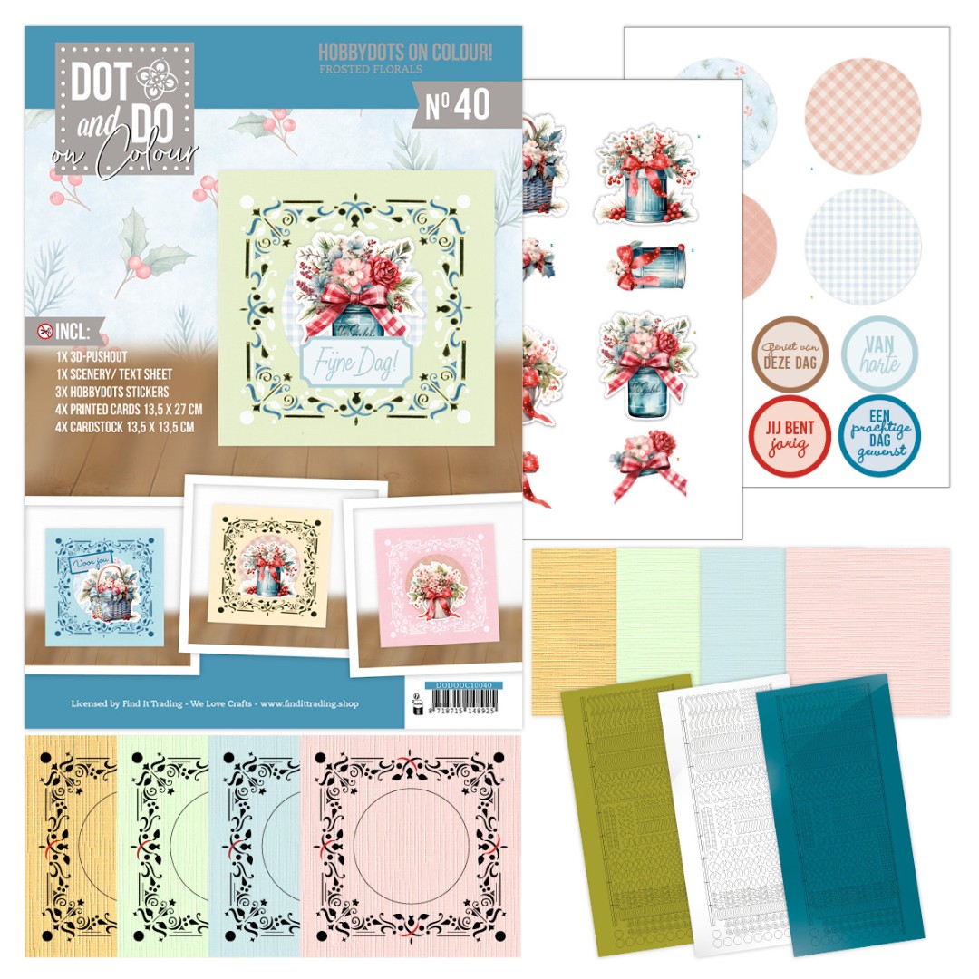 Hobbydots on Colour 40 - Frosted Floral Hobbydots on Colour 40 - Frosted Floral